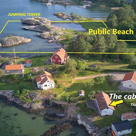 Cabin At The Sea Close To Public Beach With A Jumpingtower Hoviksnas 외부 사진